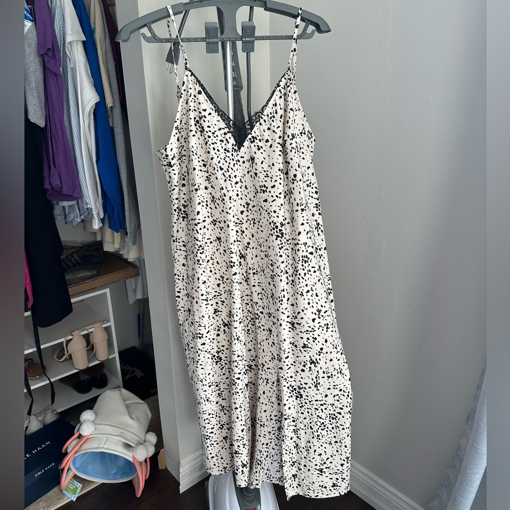 Cream Leopard Print Dress